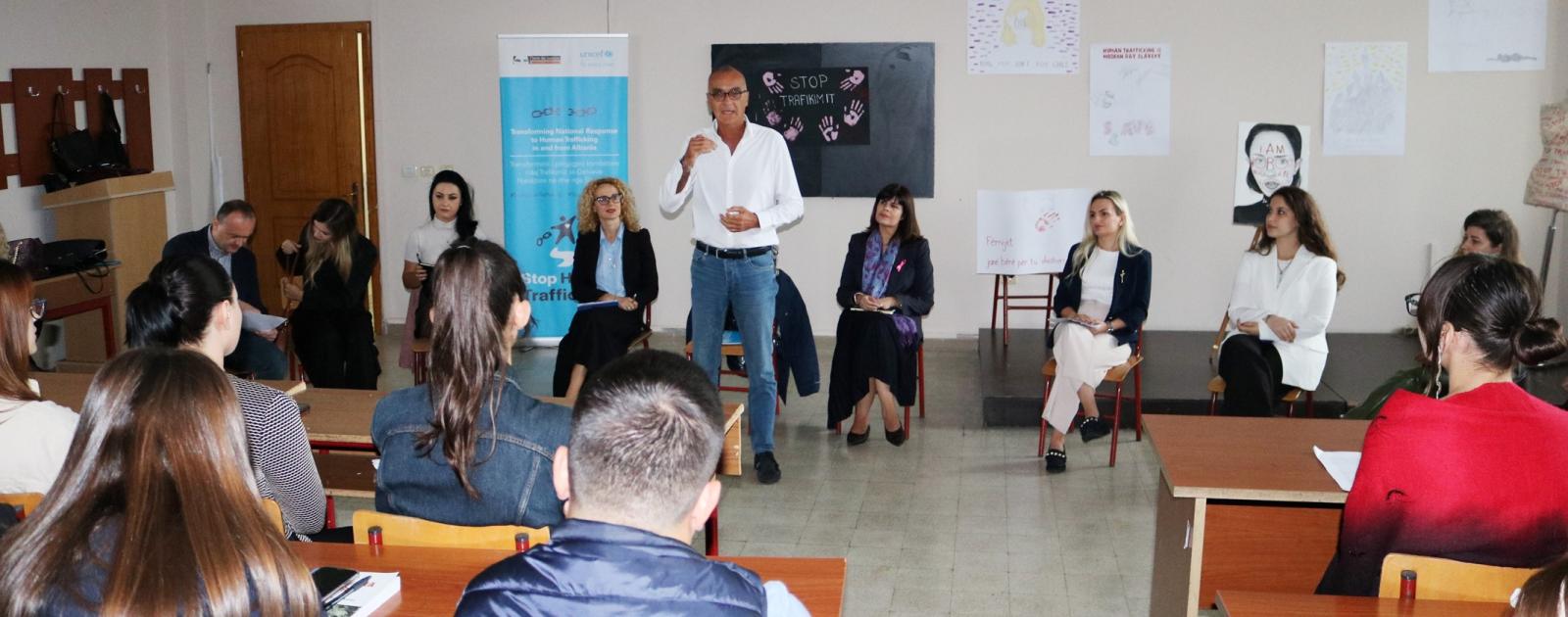 One Stop Center in Shkodra held an Info Session with students at the Social Work and Psychology Department in "Luigj Gurakuqi" University